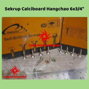 (100 pcs) Sekrup Kuning GRC Kalsi 6x3/4 / Skrup Calciboard 2CM