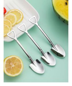 VINTLOOK พลั่วน่ารักสร้างสรรค์ช้อนสแตนเลสเล็กๆน้อยๆของใช้ในครัวเรือนช้อนตักแตงโมของหวานคู่อินเทอร์เน็ตช้อนคนดัง