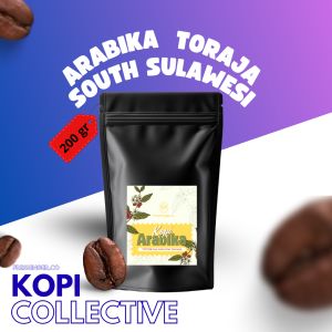 KOPI ARABIKA TORAJA 200gram ( TERLARIS ) KOPI BIJI/BUBUK