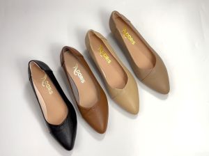 Giày búp bê đế xuồng 5cm Doris DR504 da thật mũi nhọn trơn - FORM NHỎ ĐẶT TĂNG 1 SIZE - CÓ BẢO HÀNH -CÓ SIZE 40