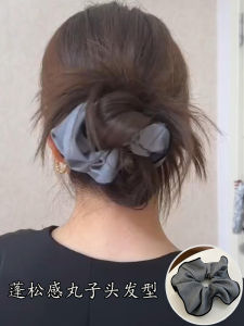 สไตล์เกาหลี ผูกผมศิลปะผ้าสีบริสุทธิ์ ผู้หญิง หลากหลาย ปกเสื้อ ประดับผ้ารัดผมเชือกเครื่องประดับแฟชั่น