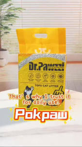 Pokpaw Dr.Pawzzi 6L/2KG Tofu Cat Litter 70% tofu 30% bentonite Fast Clumping Deodorizing