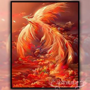 Cross Stitch Kit Phoenix Rising from the Ashes Full Stitch Small Piece Living Room Bedroom Cotton Fabric Modern Simple Style