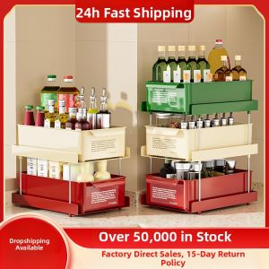 Kitchen Multi-function Double-layer Storage Rack