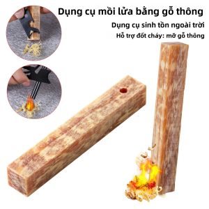Rafford 2 Cái Diêm Tự Nhiên Nguyên Chất Làm Từ Gỗ Thông Dùng Cho Việc Đốt Lửa Khi Cắm Trại Ngoài Trời Dụng Cụ Tạo Lửa Sinh Tồn