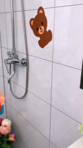 Giá đỡ vòi hoa sen C75 loại mới dán tường không cần khoan có thể xoay 360 độ linh hoạt hoạt hình TTNTC75