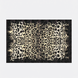 Luxury Wool Leopard Print Carpet