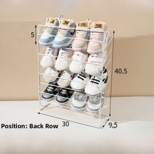 Childrens Shoe Rack Small Multi-layer Wall-mounted Storage Organizer Metal European Style Foldable Home Entrance Baby Shoes