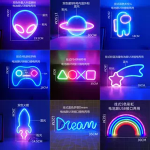 Đèn Trang Trí Hình Ngôi Sao LED Cho Phòng Chơi Game Đèn Trang Trí Không Khí Cho Bar Đèn Hình Đám Mây Mặt Trăng Hình Dạng Đèn Neon