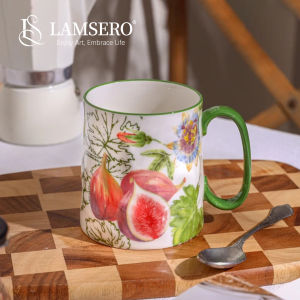 LAMSERO Lan Xiu Summer Sweet Dream Cốc Thủy Tinh Bằng Gốm Sứ Dung Tích Lớn Cốc Nước Cốc Cà Phê Cốc Trà Cốc Quà Tặng Giáng Sinh Cho Nữ