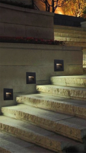 3W LED WALL RECESSED STEP STAIRCASE LAMP QUALITY FOOTLIGHT | WHITE / BLACK