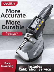 deli | High Precision Digital Inside Outside Micrometer