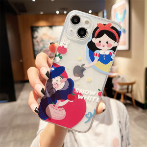 Creative Snow White Witch iPhone 13 pro Max Apple 12 Silicone Case Full Cover Womens Style Straight Edge Anti-Fall Cute Personality Protection Cover