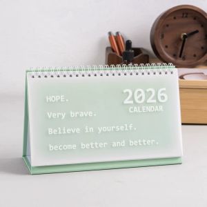 2026 Korean Calendar Simple Fresh and Creative Desktop Decoration Plan Check in Notebook