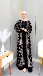 Gamis Batik Sekarjati - Gamis Cap Jumbo Elegan Rayon Tebal Busui Friendly