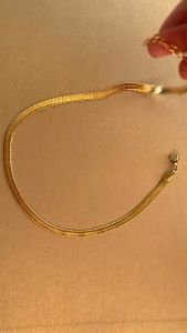 Dây chuyền nam nữ titan dây mì màu vàng 4mm đẹp sang trọng thép không gỉ- DCMIV