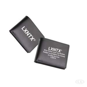 Dompet lipat dompet pria LXNTX black Free sticker
