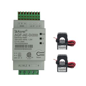 Acrel Single Phase Power Meter Three Wire PV Inverter Energy Meter Reverse AGF-AE/D200 For Solar Monitoring System