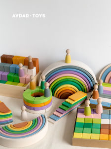 AVDAR | Rainbow Seasonal Color Baby Building Intellectual Montessori Early Education Toys
