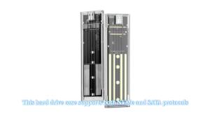 【Y】Transparent M.2 NVME PCIe NGFF SATA Protocol Case USB Type C 10Gbps Clear External Hard Disk Box for Laptop Phone PCI-E Case