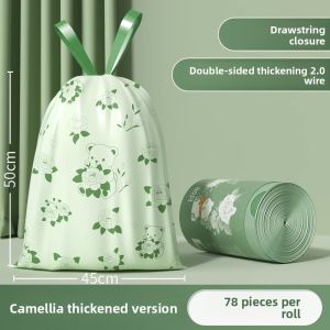 MONLEYTA | Thickened Kitchen Garbage Bags Japanese Mint Flavor Handheld Mosquito Proof Drawstring Plastic Bags For Home Use