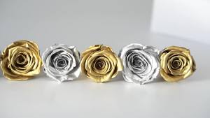 Preserved Fresh Flower Rose Perianth 4-5cm Silver Plated diy Festival Bouquet Handmade Flower Material Wholesale