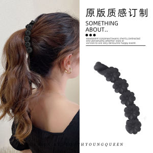 Fresh Floral Banana Hair Clip Anti-Slip Vertical Style Hair Grips for Thick Hair on Back Head New 2024 Toothed Hair Clips