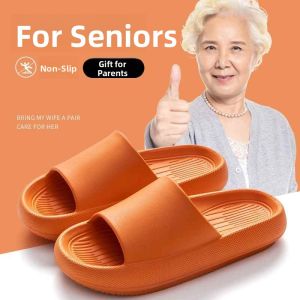 MONLEYTA | Anti-Fall Bathroom Slippers Indoor Home Quiet Odor-Resistant Mens Summer Slippers Womens Simple Style PVC Material Slippers