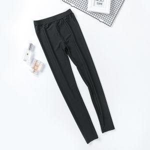 Ice Silk Ultra-Thin Womens Leggings Spring Summer High Waist Tight Fit Nine-Point Cloud Sensation Elasticity plus Size