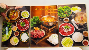 Tranh treo tường tráng gương mì vịt tiềm trang trí decor quán ăn nhà hàng