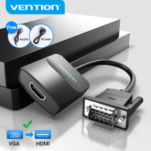 Vention VGA to HDMI Converter Cable VGA to HDMI Cable Audio Video Adapter 1080P HD for Laptop Desktop PC to Monitor TV Projector VGA Male to HDMI Female Converter