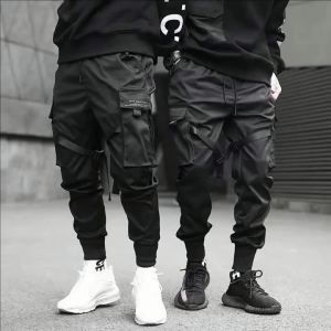 Streetwear Black Mens Harem Joggers Pants Male Cargo Pants 2026 Hip Hop Casual Pockets Sweatpants Oversized Fashion Trousers