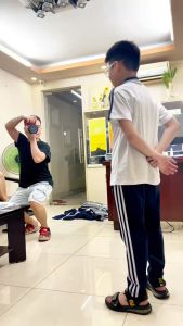 Áo thể dục 3 sọc vai cổ trụ có 1 túi cho học sinh nam nữ các cấp big size đến 100kg hiệu Amazing