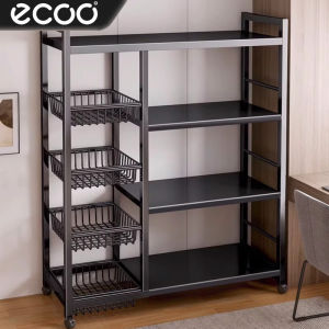 Modern Multi-layer Kitchen Storage Rack Stand Carbon Steel Microwave Oven Rack Home Use Baking Oven Multi-functional Storage Cabinet Shelf