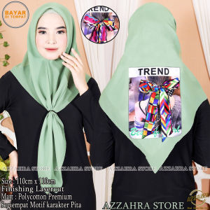 Hijab Segi Empat Variasi Pita Motif Karakter Trend Warna Terlengkap Jilbab Bella Square Lasercut