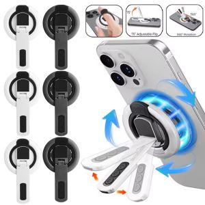 3 in 1 Universal Magnetic Finger Ring Holder for MagSafe Double-Sided Magnetic Rotatable Phone Stand for IPhone 17 16 15 14 Phone Grip Stand