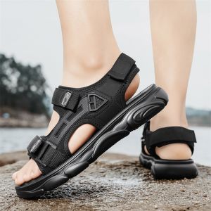 Boys Sandals Summer Outdoor Casual Breathable Slip-On Driving Beach Shoes Anti-Slip Soft Bottom Sports Fashion Trend Youth