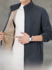 ROMON | เสื้อสเวตเตอร์คอวีผ้าฟูมิโมเนียสำหรับผู้ชาย ฤดูใบไม้ผลิ ฤดูใบไม้ร่วง ฤดูหนาว เสื้อคลุมกันหนาวแบบสวมหัว แจ็คเก็ตขนแกะ แฟชั่นลำลอง