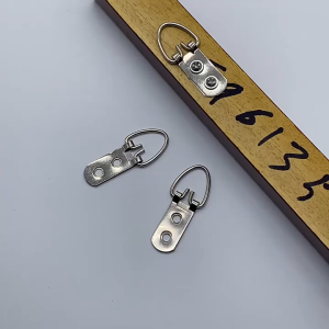 20pcs D-Ring Cantelan Pangait Kait Bracket Plat Gantung 2 Lubang Foto Photo Figura Dinding Frame Pigura