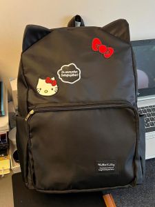 2024 New Arrival Hello Kitty Backpack Cartoon Cute and Lightweight Casual Travel Large-Capacity Backpack Hello Kitty Schoolbag
