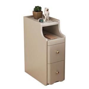 YANGYING | Minimalist Cream Style Bedside Table Narrow Storage Cabinet