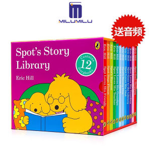 ห้องสมุดเรื่องราวของสปอต12ชิ้นหนังสือนิทานโดยหนังสือภาษาอังกฤษดั้งเดิมของเอริคฮิลล์