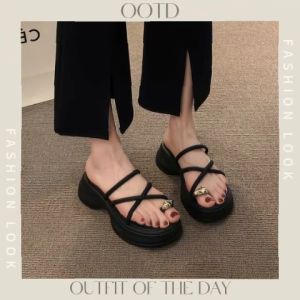 KDAShop จัดโปรโมชั่นสุดคุ้ม รองเท้าแตะลำลองผู้หญิงเสริมส้นมา พื้นนิ่ม สวมใส่สบายเท้า น้ำหนักเบา ราคาไม่แพง วัสดุทำจากยางคุณภาพดี