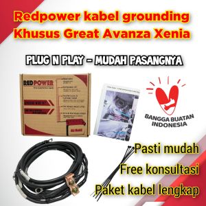 Redpower kabel grounding mobil Great new Avanza Xenia barong ground 5 titik wirekit toyota daihatsu PNP plug and play