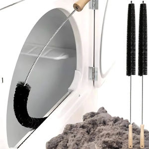 Wood Handle Long Cleaning Brush Water Pipe Drainage Dredge Tool Flexible Cleaner Brush Radiator Duster Long-haired Cleaning Dust