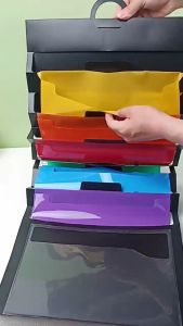 6 Pockets Hanging Wall File Organizer Expanding File Folder Storge Pocket for Office School Classroom 36X94CM