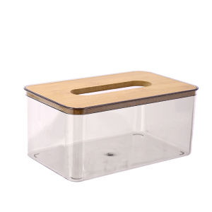 Suomi Tissue Box Gray Transparent Nordic Style Paper Roll Box Desktop Storage Box S/M/L