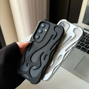 3D Flame Pattern Hollow Protective Case for Samsung Galaxy S25 S24 S23 S22 Ultra A55 A54 A16 A15 A14 A06 5G Slim Shockproof