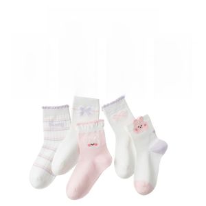 MiiOW | Tất trẻ em Ice Silk thoáng khí mỏng mùa xuân hè chống mùi tất lưới ngắn không xương cotton polyester nylon thoải mái