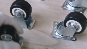 OKDA 1-inch-1.5-inch Heavy Rubber Caster Wheel fixed/rotation wheel